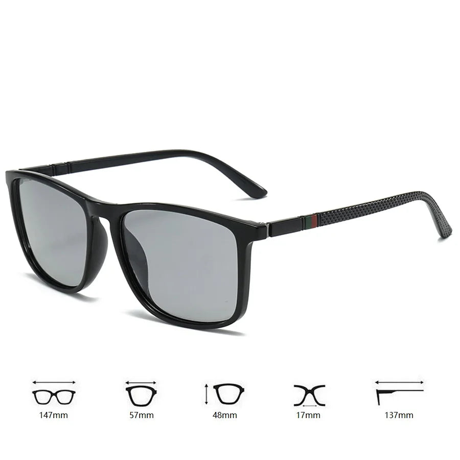 Fashion Photochromic Polarized Vintage Sunglasses Men Women Square Brand Designer Sun Glasses Man Driving Fishing Eyewear