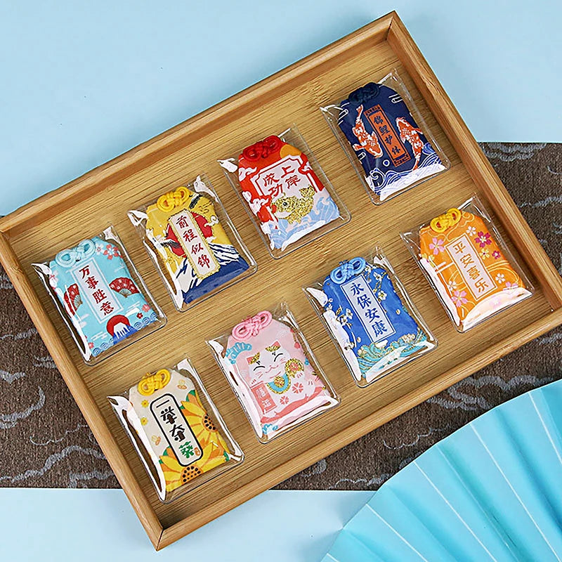 1 Stück Kindergeschenk Anhänger Neue Klassische Japanische Gebets-Kaiser-Amulett Omamori Glück Erfolg Arbeitsgott des Reichtums Kleiner Segenbeutel