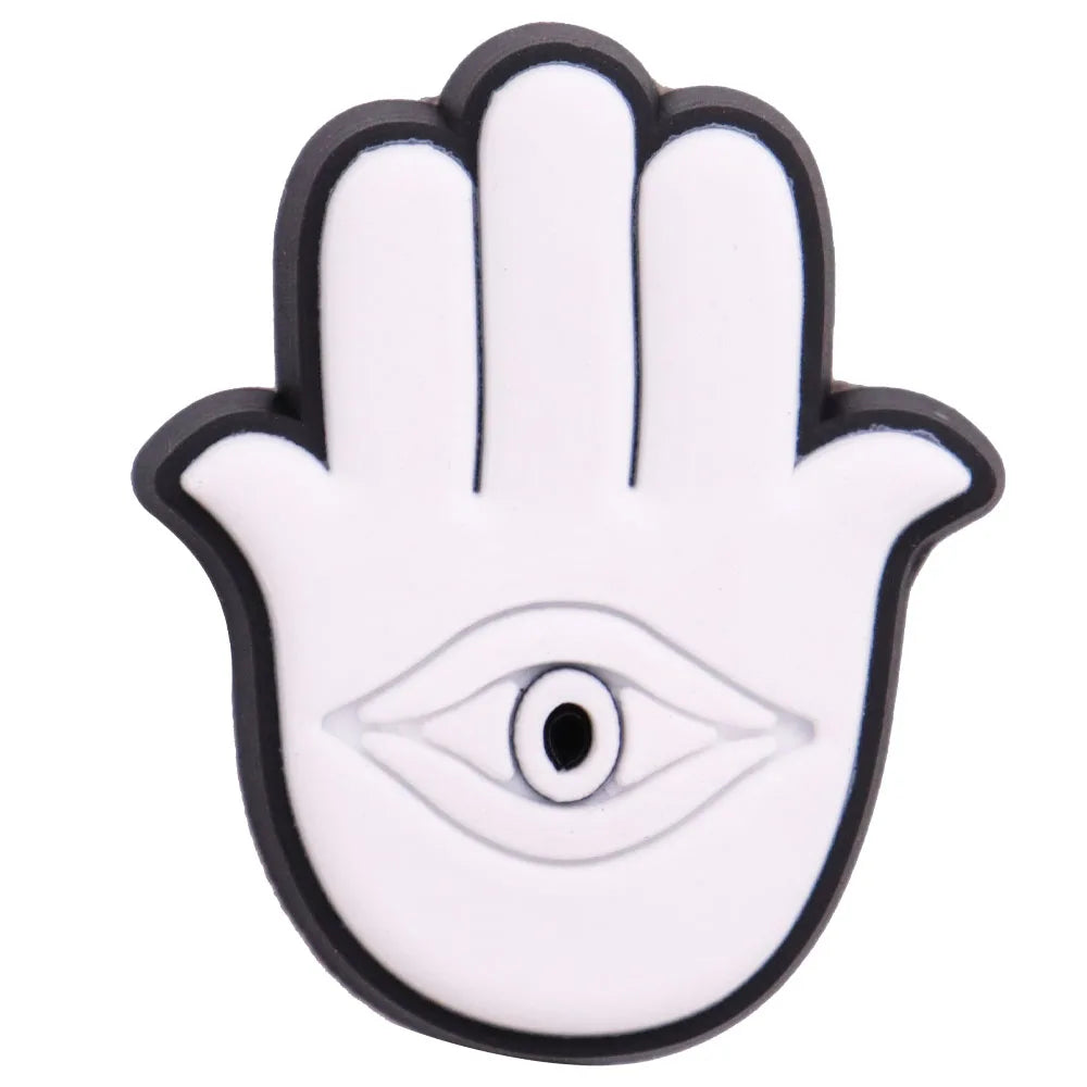 Eyeball Shoe Charms for Crocs Accessories Men Women Colorful Evil Hand Fashion Garden Sandals Buckle Decorations Pins Kids Shoes