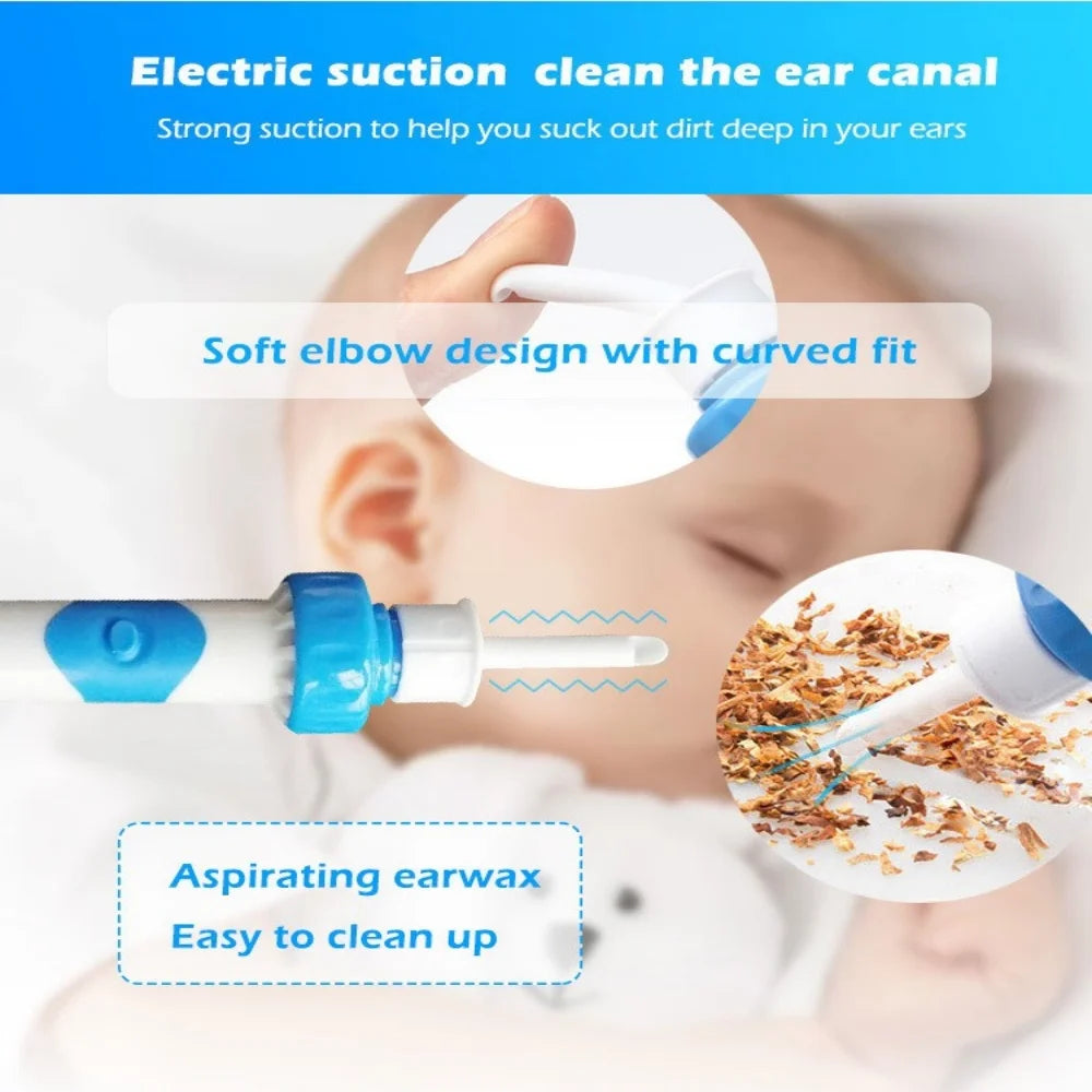 2026 New 1pc Portable Automatic Earwax Removal Kits Electric Earwax Vacuum Suction Electric Kit Remover Ear Cleaning Earspoon