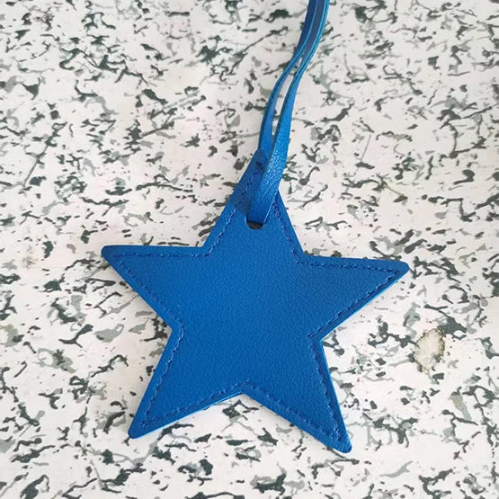 Custom Name Handbag Pendant Cute Star PU Leather Fashion Accessories Wholesale Engrave Initials Travel Luggage Tag Creative Gift