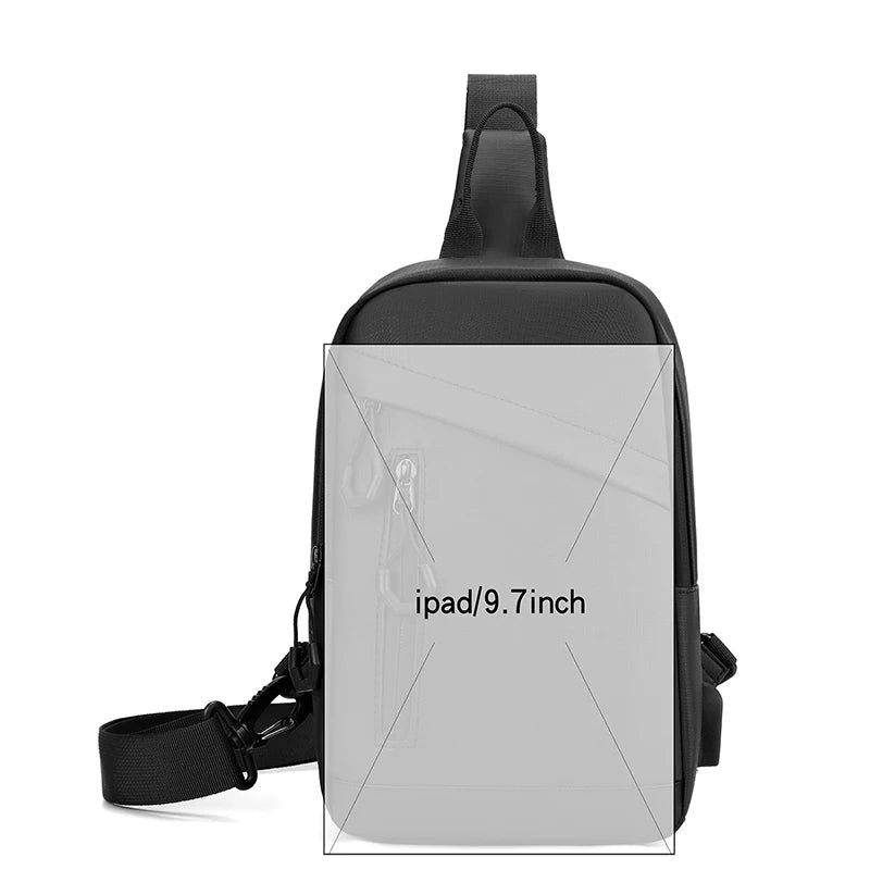 Simple and casual men's shoulder bag, trendy single-shoulder crossbody bag, student travel bag, lightweight diagonal backpack, m