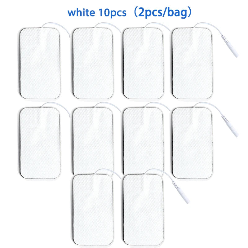 10/20Pcs Electrode Pads 2mm Plug Self Adhesive Replacement for Tens Acupuncture Electrode Pads Square Muscle Stimulator Slimming
