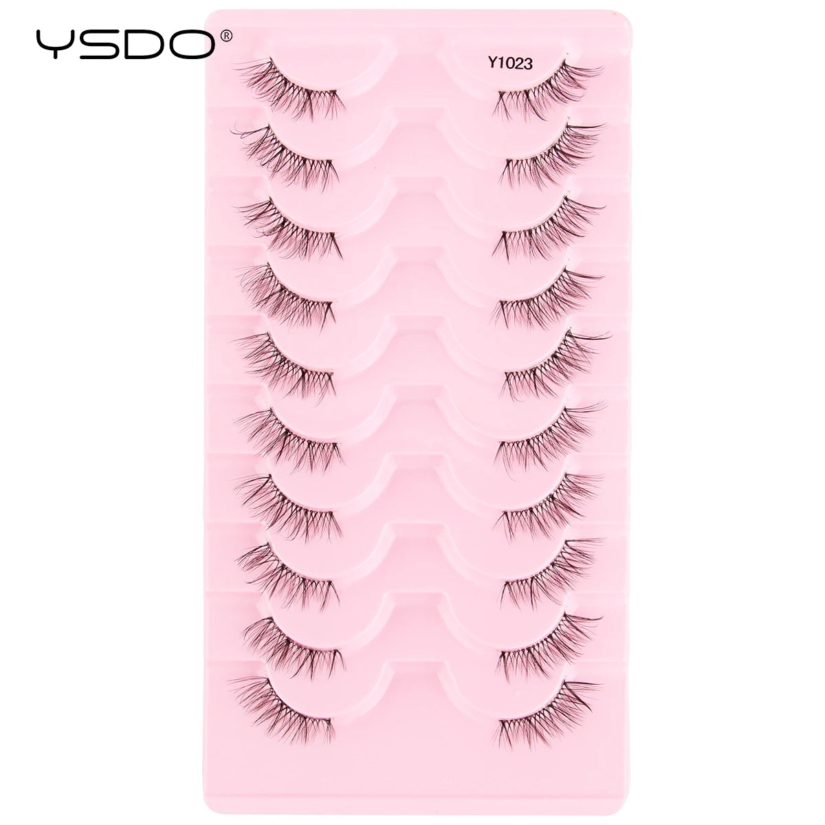 YSDO Halb-Wimpern 5/7/10 Paare Nerzwimpern Natürliche Falsche Wimpernverlängerung Make-up Wispy Katzenwimpern Künstliche Wimpern Maquiagem Cilios