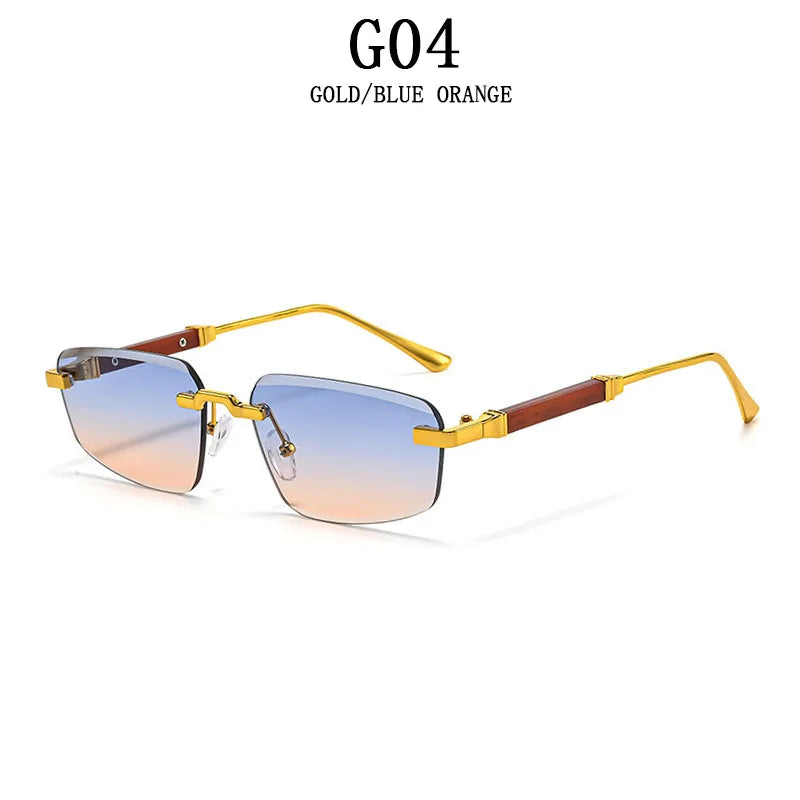 Designer Luxury Sunglasses Vacation Trending Sunglasses Women Rimless Glasses Vintage Lentes Dropshipping Oculos Gafas Lunette