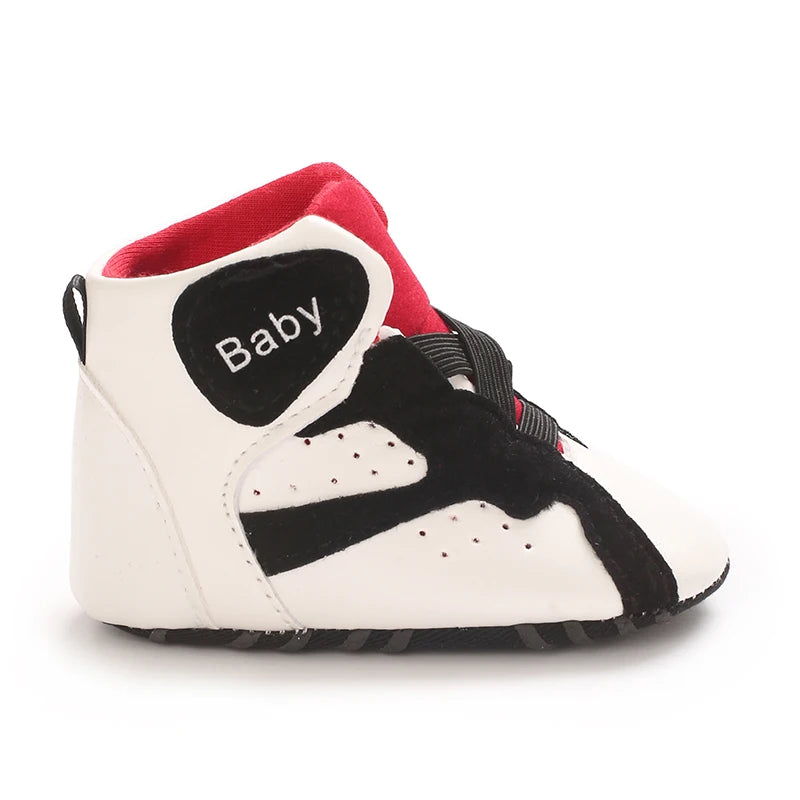 0-1 year Baby Basketball Sports Sneakers Newborn Baby Boys Girls Print First Walkers Shoes Infant Toddler Anti-slip Baby Shoes