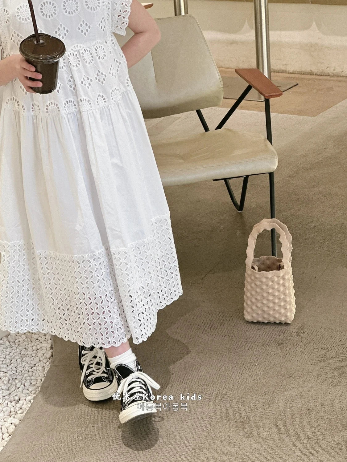 Korean children's clothing girl's dress 2026 summer new children's dress girl small  children's vest princess dress