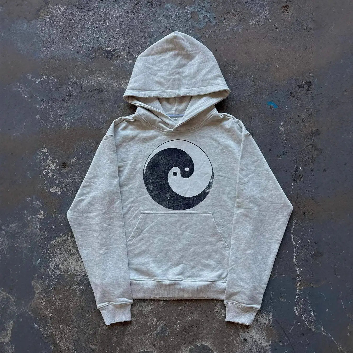 American style new loose-fitting 2025 design fashionable and casual fleece-lined, printed hoodie with featuring printed hood