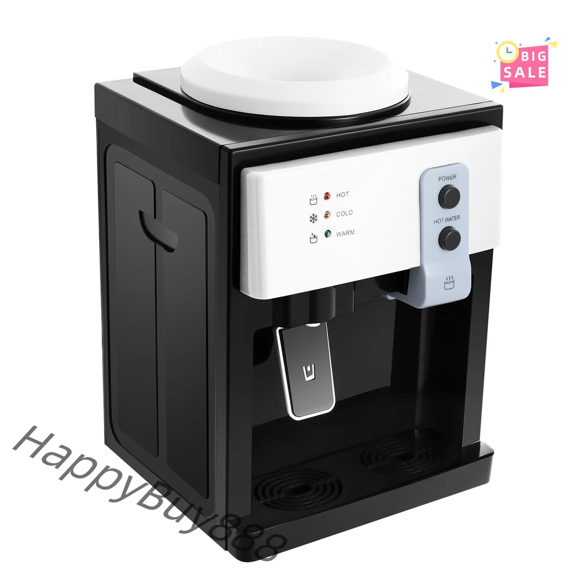 Water Cooler Dispenser Countertop Hot/Cold Drinking Machine Electric Hot Cold Water Dispenser for Home Office Use White