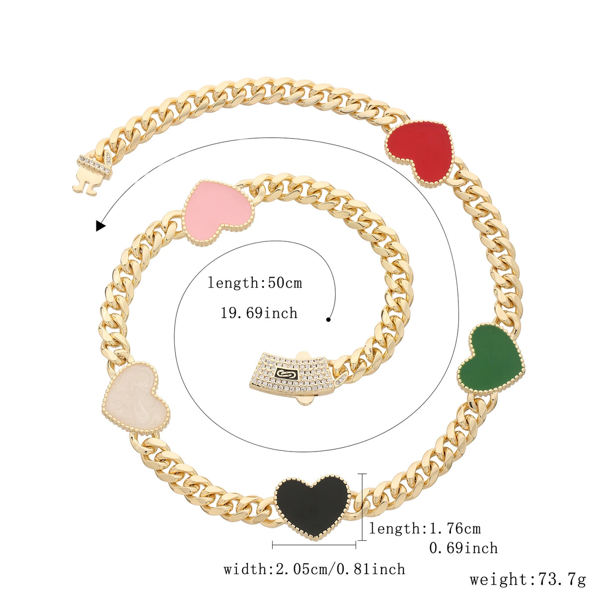 Fashionable love necklace 14K brass 8N multi-style heart-shaped necklace for women Christmas birthday New Year romantic gift