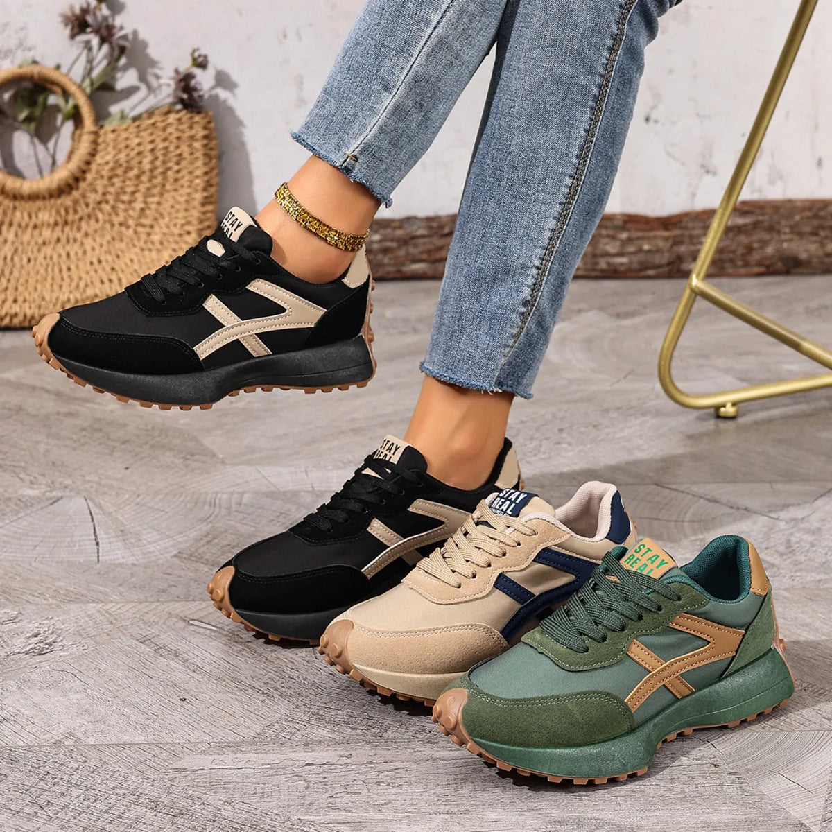 2025 New Women Sneakers Leisure Running Leather Shoes Fashion Designer Sneakers Women Luxury Platform Sports Shoes for Women