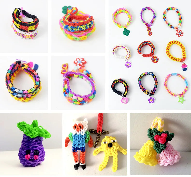 200pcs New DIY Loom Rubber Bands Bracelet For Hair Gift Pet Hair Woven Rubber Band High Elasticity Dog Cat Hair Accessories