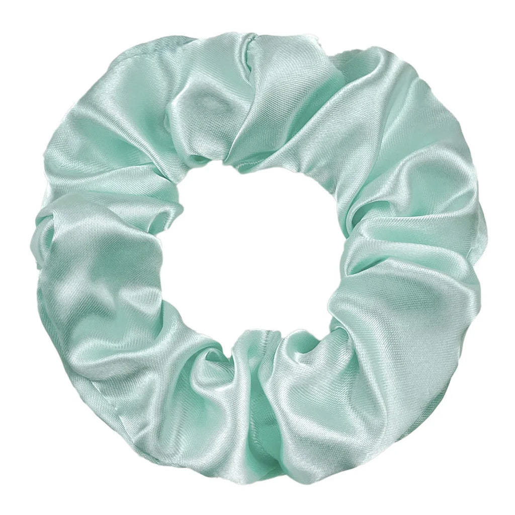 10pcs Green Satin Scrunchies Headband Elastic Rubber Hair Band Women Girls Ponytail Holder Hair Ties Accessories Satin Hair Rope