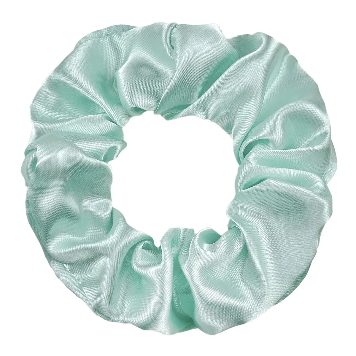 10pcs Green Satin Scrunchies Headband Elastic Rubber Hair Band Women Girls Ponytail Holder Hair Ties Accessories Satin Hair Rope