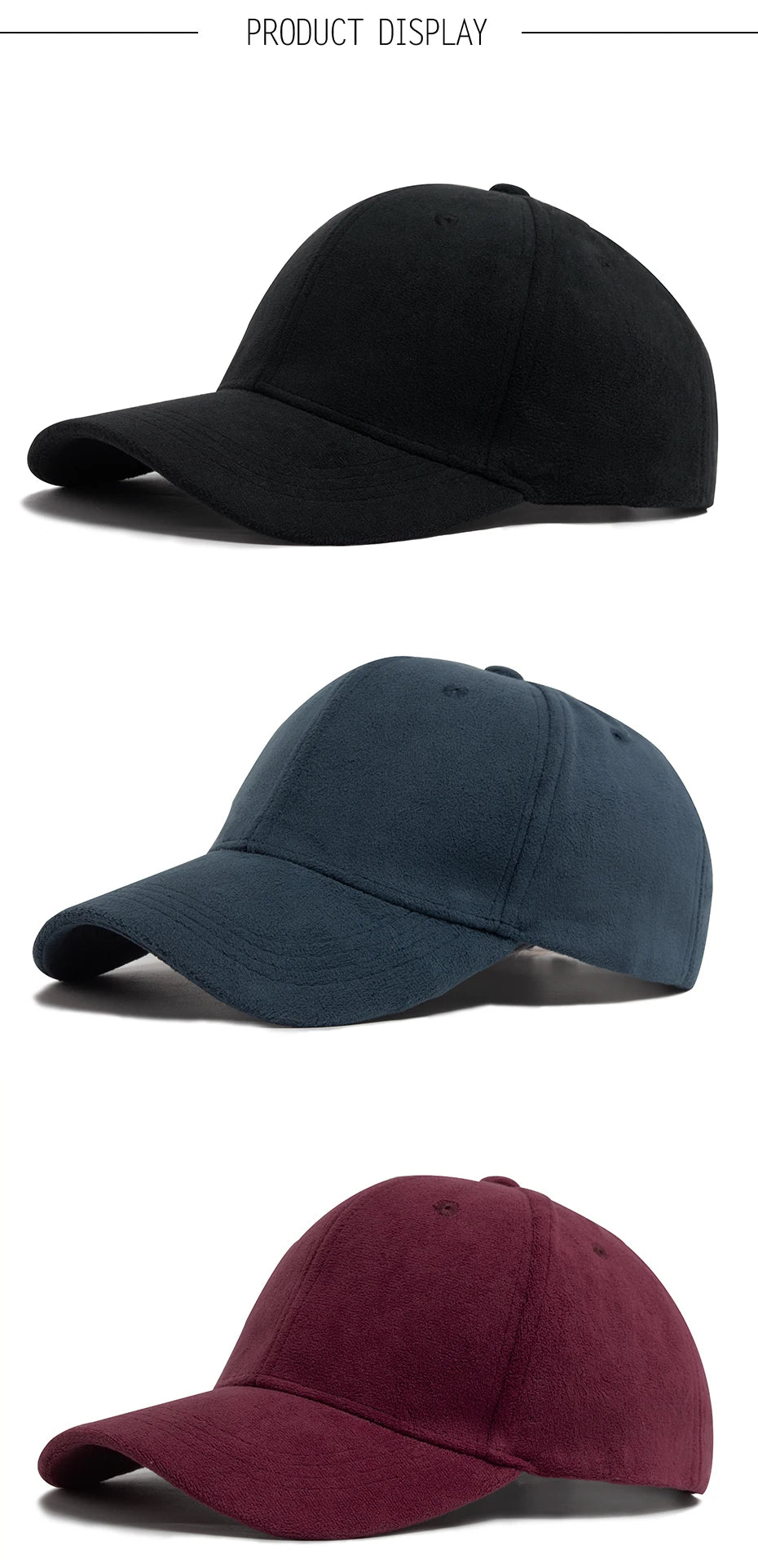 Women Suede Baseball Caps Autumn Winter Solid Fashion Men Hip Hop Cap Outdoors Casual Travel Sun Visor Hat Multicolour Unisex