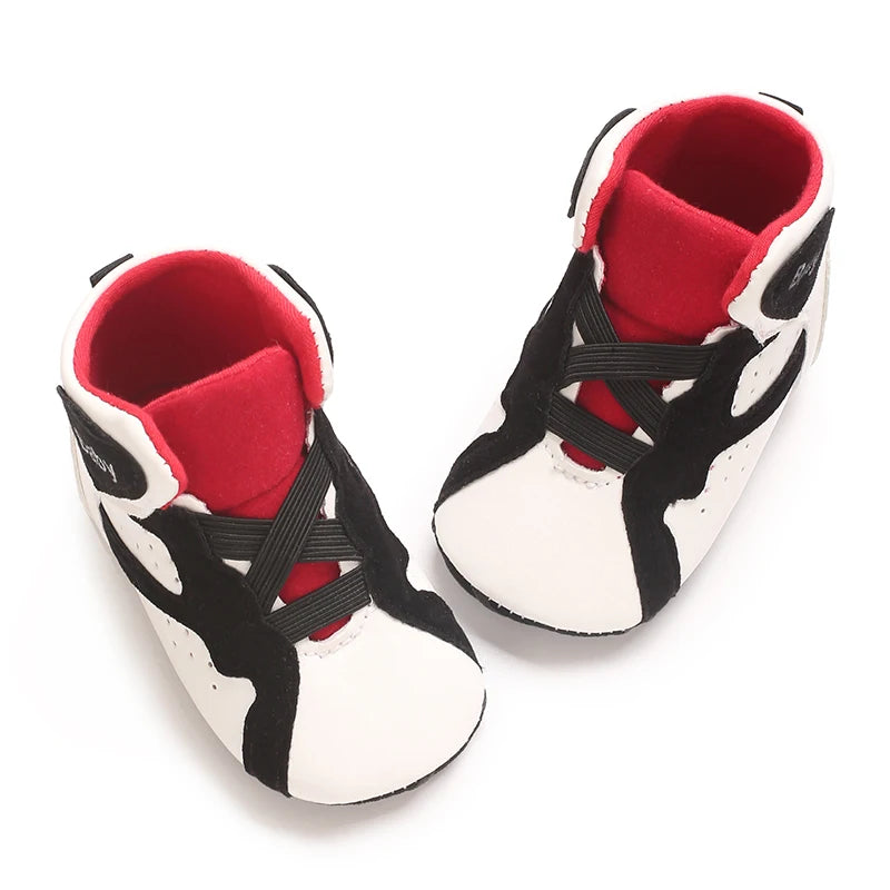 0-1 year Baby Basketball Sports Sneakers Newborn Baby Boys Girls Print First Walkers Shoes Infant Toddler Anti-slip Baby Shoes