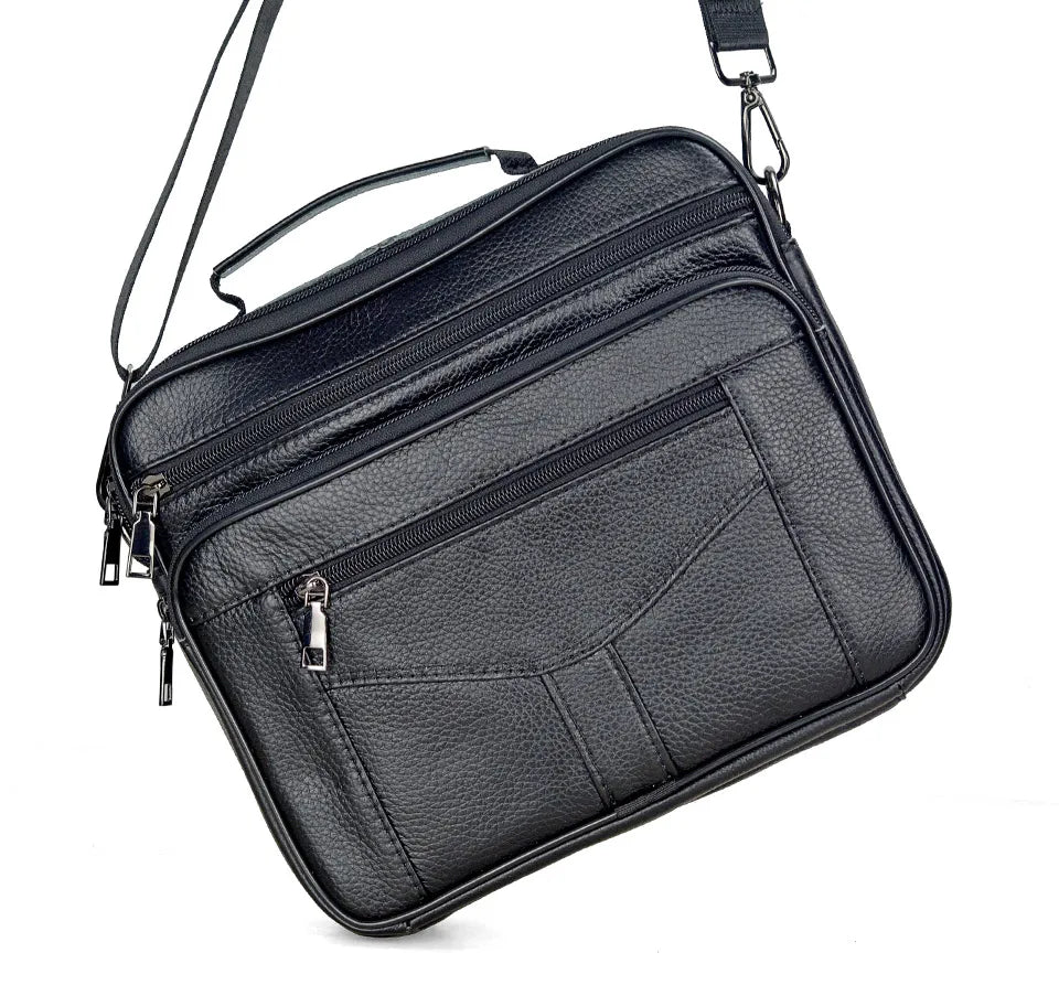 New Arrival Men Shoulder Bag Men's Genuine Leather Messenger Bag Boy Coffee Middle Size Handbags Tote Natural Skin Men Briefcase