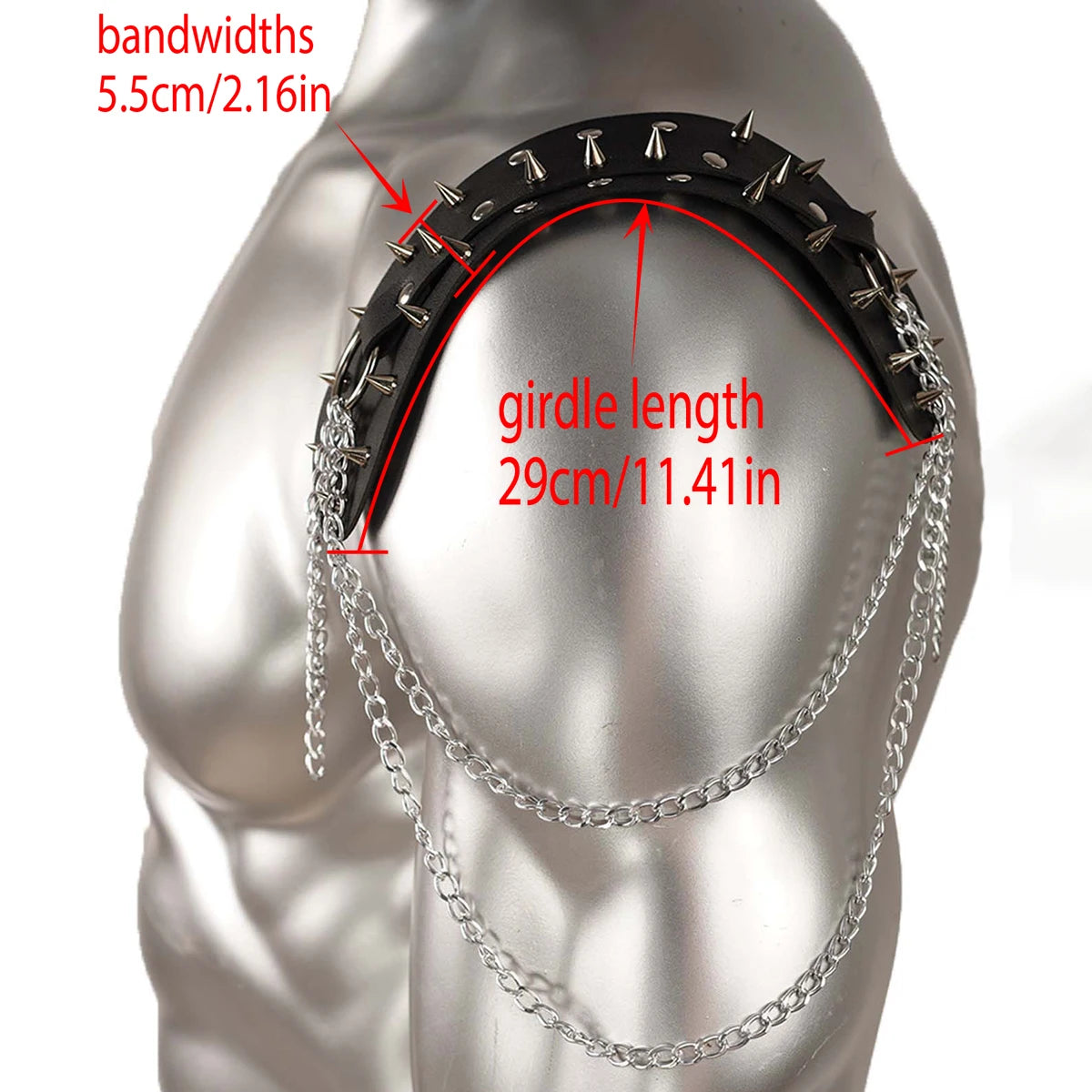 1 pc Shoulder armor epaulettes Unisex leather pauldron spiked epaulettes jewelry