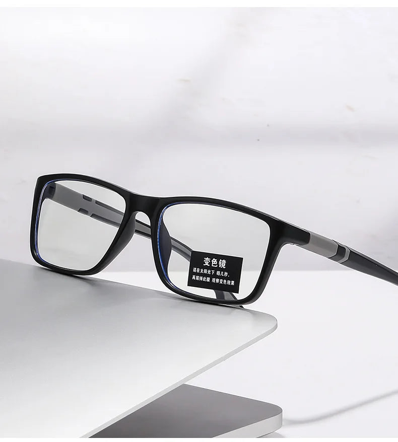 Fashion Photochromic Reading Glasses for Men Presbyopia Hyperopia Sports Glasses Anti Blue Light Glasses +100 +150 +200 +250
