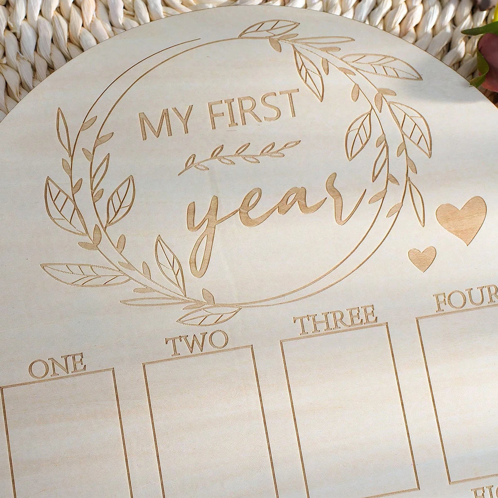 Ylsteed Newborn First Year Photo Frame Photography Props 12 Month Baby Growth Picture Record Milestone Board Baby Souvenirs gift