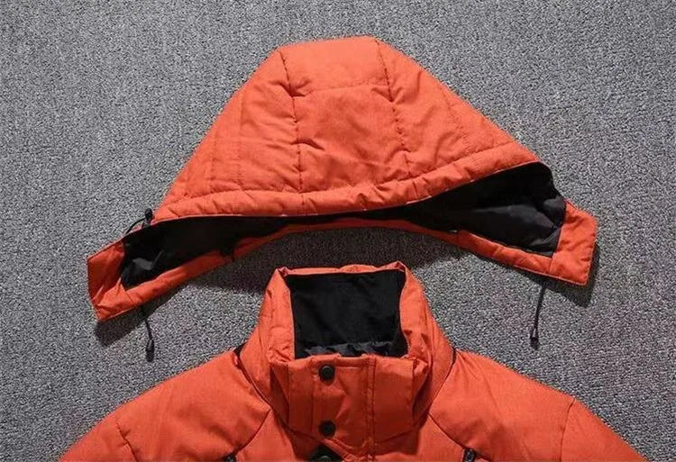 Winter Mens White Duck Down Jacket Warm Hooded Thick Slim Fit Puffer Jacket Coat Male Casual High Quality Overcoat Thermal
