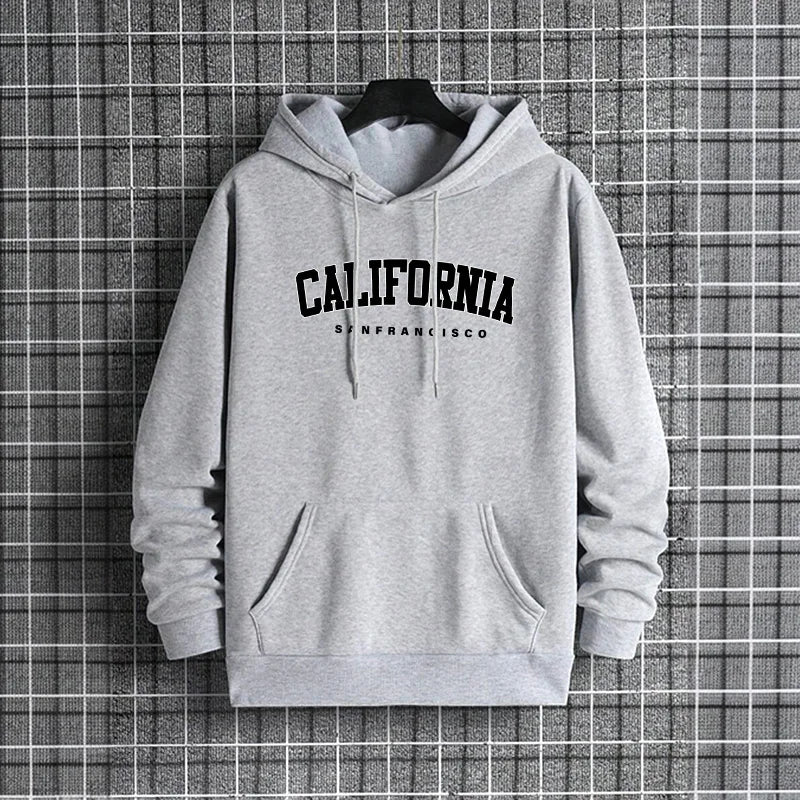 Newest California Mens Hoodie Urban Streetwear Top Fashion Hip Hop Hooded Sweatshirt Male Trendy Casual Hoody Autumn Winter Wear