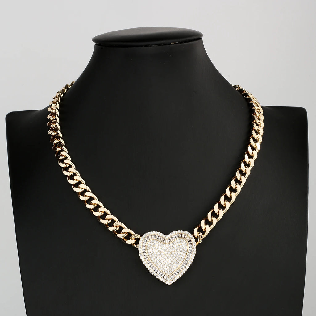 Fashionable love necklace 14K brass 8N multi-style heart-shaped necklace for women Christmas birthday New Year romantic gift