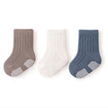 3 Pairs/lot Four Seasons Toddler Baby Anti-slip Socks for Newborns Cute Solid Color Cotton Non Slip Boys Girls Floor Socks 0-8Y