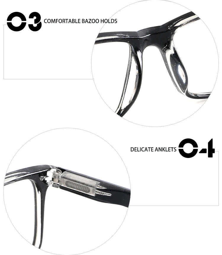 Reading Glasses Men Women Sports Anti-blue Light Reading Eyewear Black Red Presbyopia Eyeglasses +100 to+400 glasses