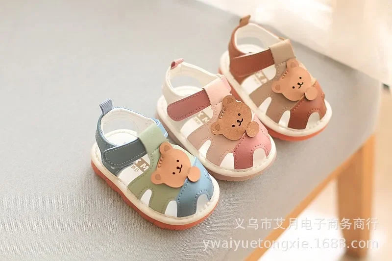 Summer Boy Girl Baby Sandals Kid Barking Shoes Children Sound Will Ring Soft Bottom Walking Shoes Kids Whistling Toddler Sandals