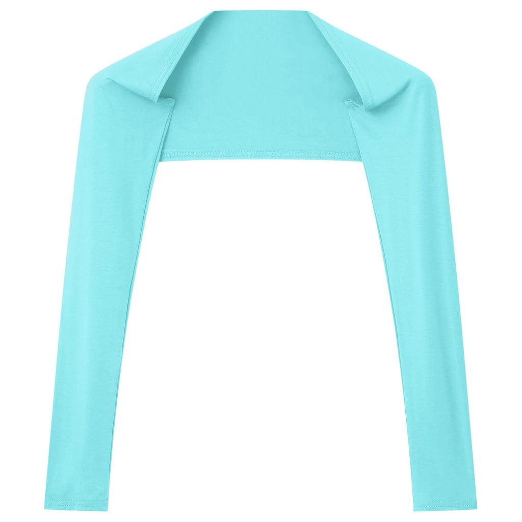 Men Open Front Half Crop Top Solid Long Sleeve Cardigan Bolero Shrug Tops Muscle Arm Sleeves Workout Sports Gym Tops Clubwear
