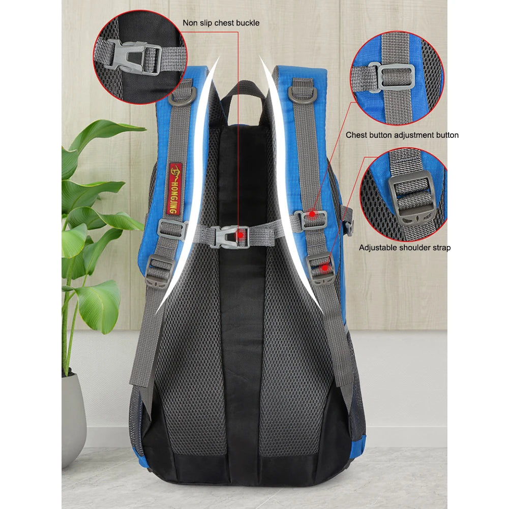 New 40L Outdoor Hiking Backpack Classic Men Women Waterproof Travel Backpack Lightweight Camping Shoulder Bag Mountaineering Bag