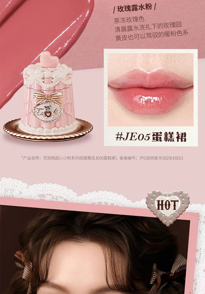 FLOWER KNOWS THE SWEETIE BEAR COLLECTION Coating Lip Jelly SOFT LIP STICK,Hydrating Gloss,Moisturizing Tint,Shine & Glow Finish