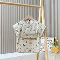 Newest Cute Baby Waterproof Bib Toddler Baberos Bavoir Short Sleeve Apron Cartoon Animals Children Feeding Smock Bib Baby Stuff