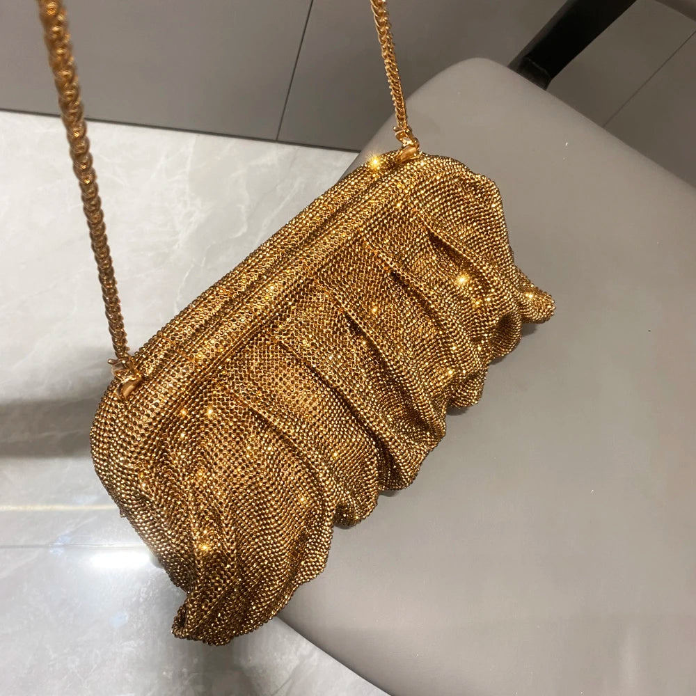Glänzende Strasssteine, handgefertigte Abend-Clutch-Taschen, neue Faltbörsen und Handtaschen, Luxus-Designer-Hochzeitsfeier, hohe Qualität