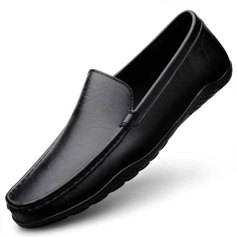 Comfort Genuine Leather Men Loafers All-match Lazy Shoes Breathable Moccasins Fashion Men Casual Shoes Slip-on Men Walking Shoes
