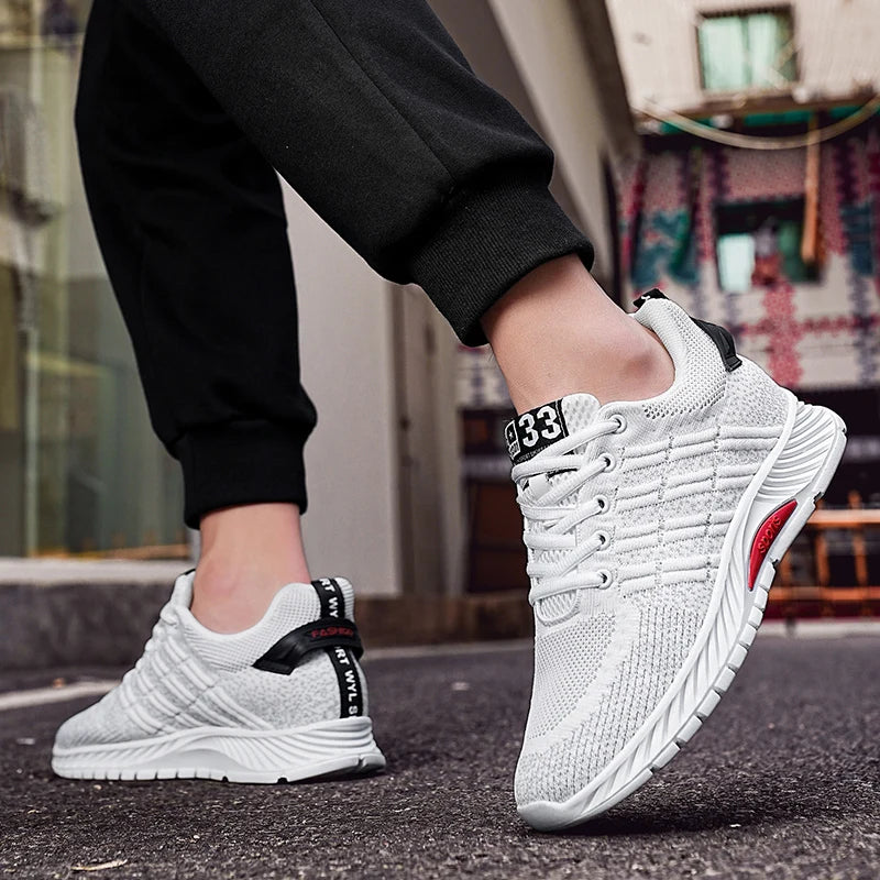 Man Sneakers Elevator Shoes Hidden Heels Breathable Heightening Shoes For Men Increase Insole 6CM Lift Sports Casual Height Shoe