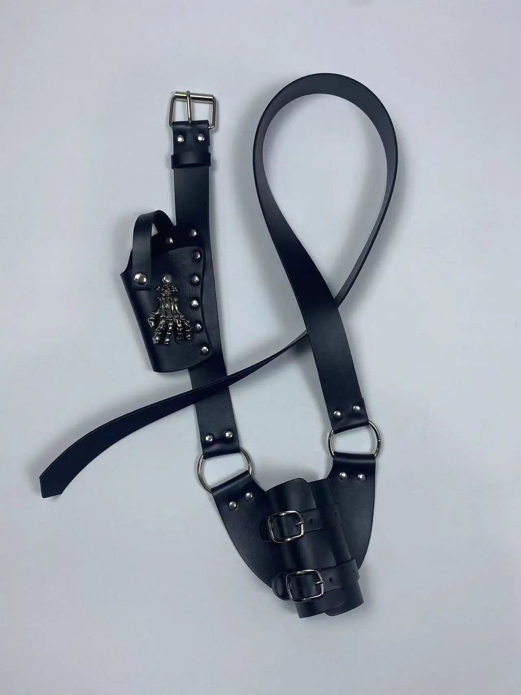Shoulder Belt Adjustable Sword Gun Holder Sheath Scabbard Frog Leather Armor Pirate Halloween Costume Rapier Medieval Holster