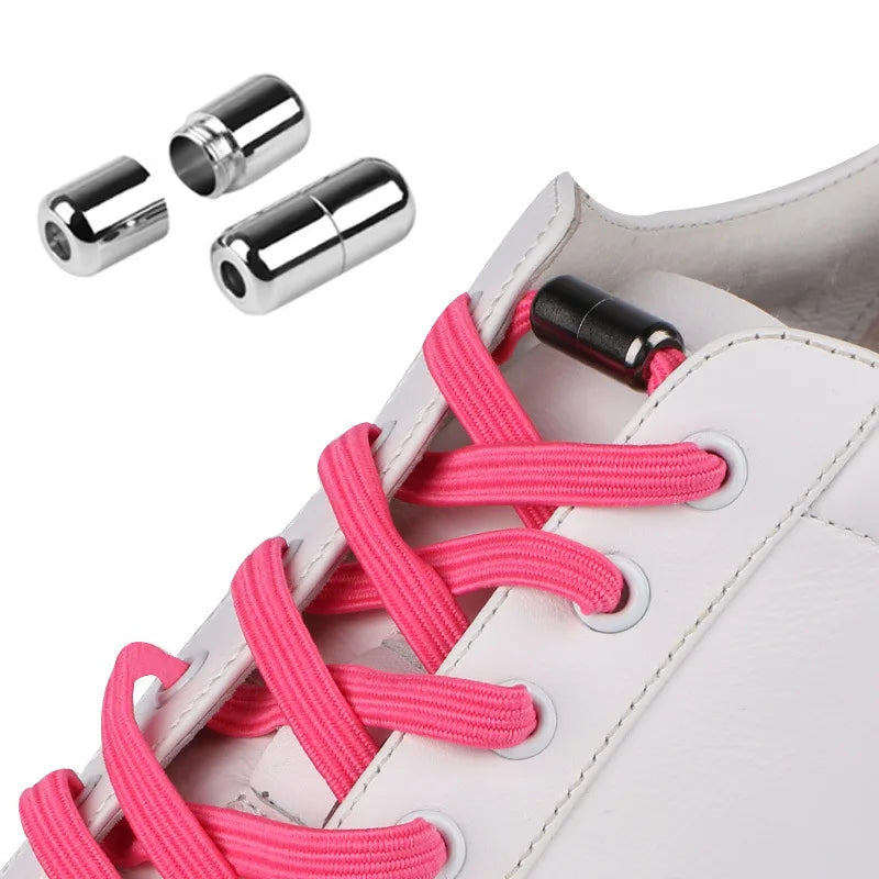Shoelaces Semicircle Buckles No Tie Buckle Connector for Shoes Sneakers Shoelace Quick Shoe Laces Lazy Metal Capsule Lock