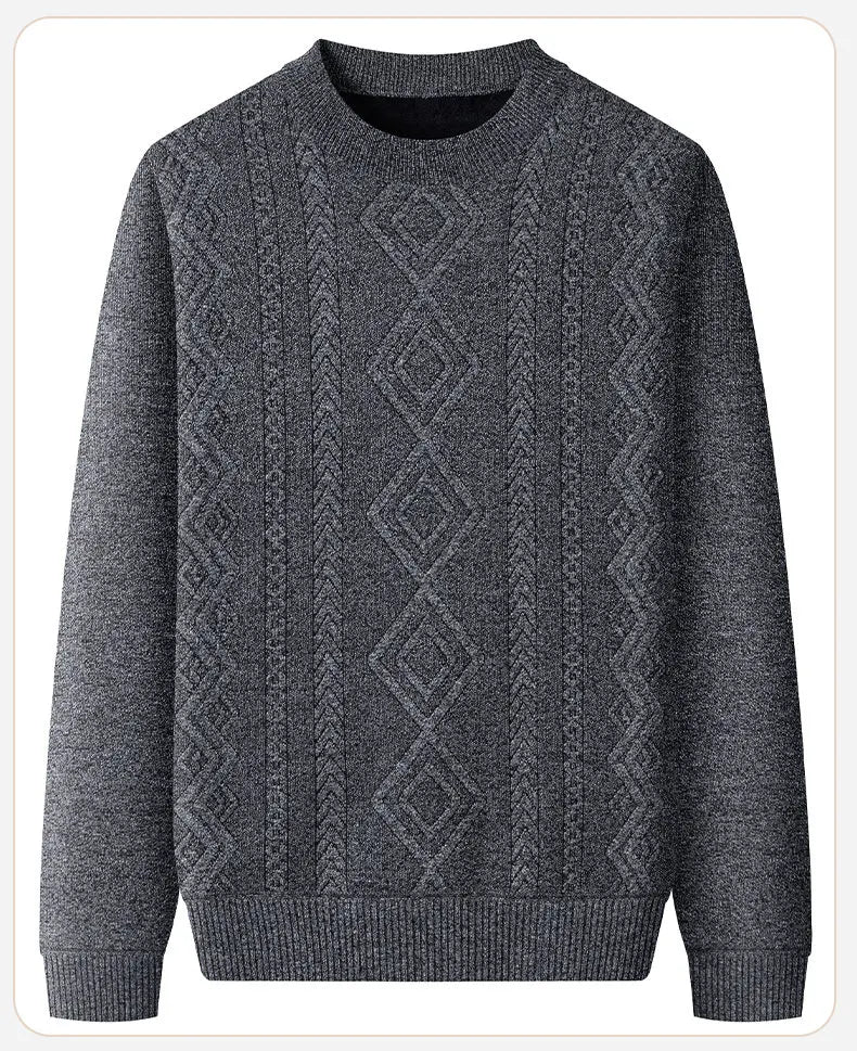 Sweater Men Mock Neck Casual Knitted Pullover Solid Color Warm Regular Fit Sweater Pullovers Mens Sweatwear