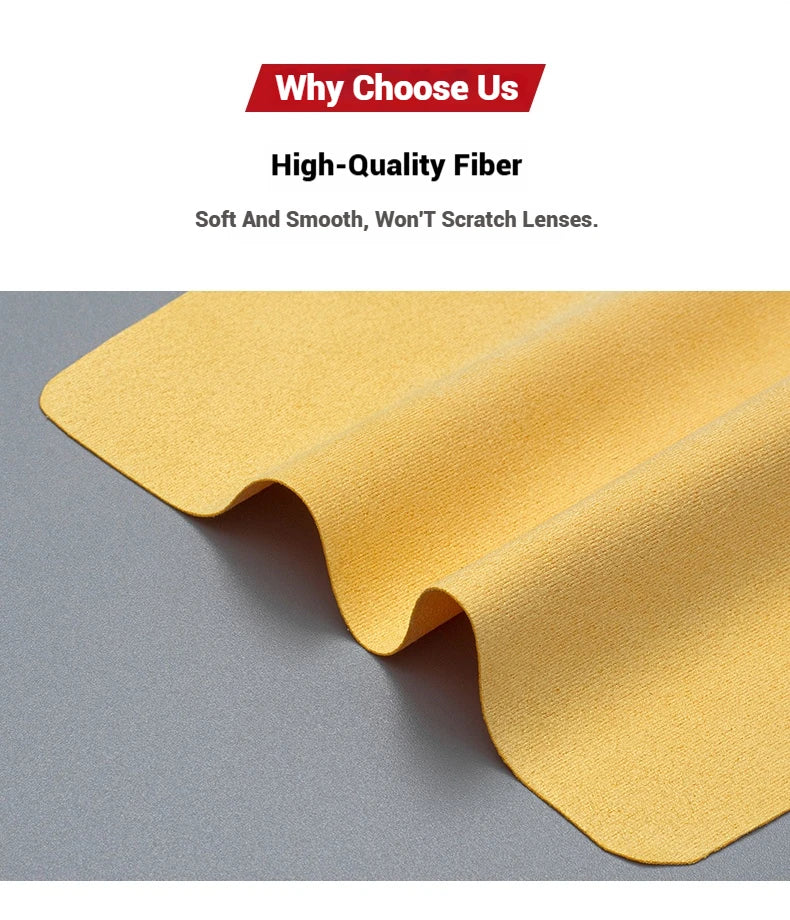 2/5/10 Pieces Cleaning Glasses Cloth Sunglasses Screen Cleaning Cloth 15*13.7 Cm Glasses Cloth Deerskin Velvet Mirror Cloth