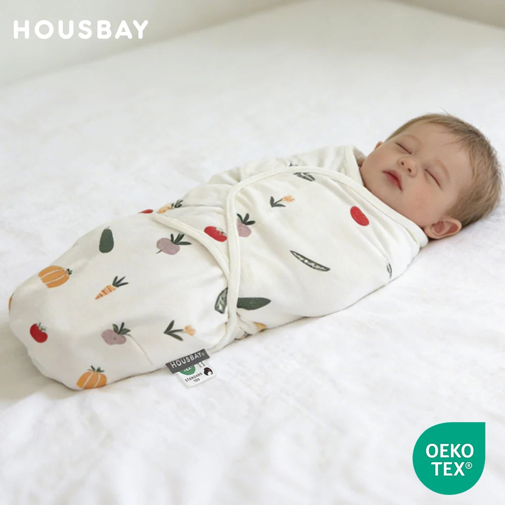 0-6 Months Baby Sleeping Bag Summer Thin Single Layer 100% Cotton Soft Breathable Newborn Swaddle Wrap Anti-Startle Sleepsack