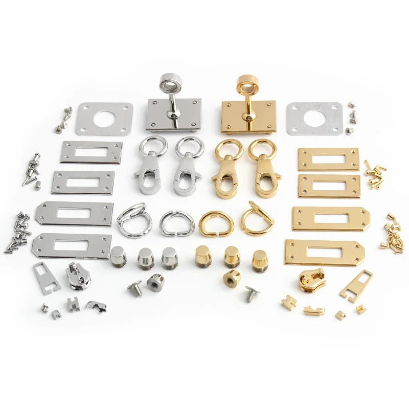 High Qualaity Stainless Steel Metal Clasp Wholesale Bag Twist Turn Lock Set of Lock For Woman Handbag Purse Hardware Accessories
