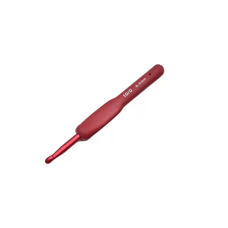 1 Set 9pcs Silicone Crochet Hooks Set Needle 2-10mm  Handle Frosted Aluminum Handmade DIY Hook Head Crochet Sweater Weaving