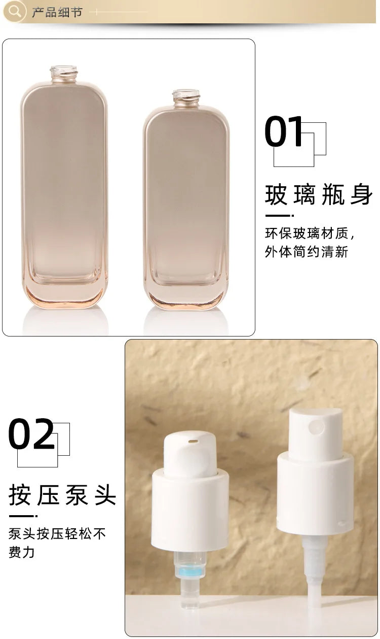 Spray Bottle Glass 20ml-120ml DIY Essential Oil Mist Sprayer Container Cream Lotion Jar Travel Refillable Pump Bottle for Lotion