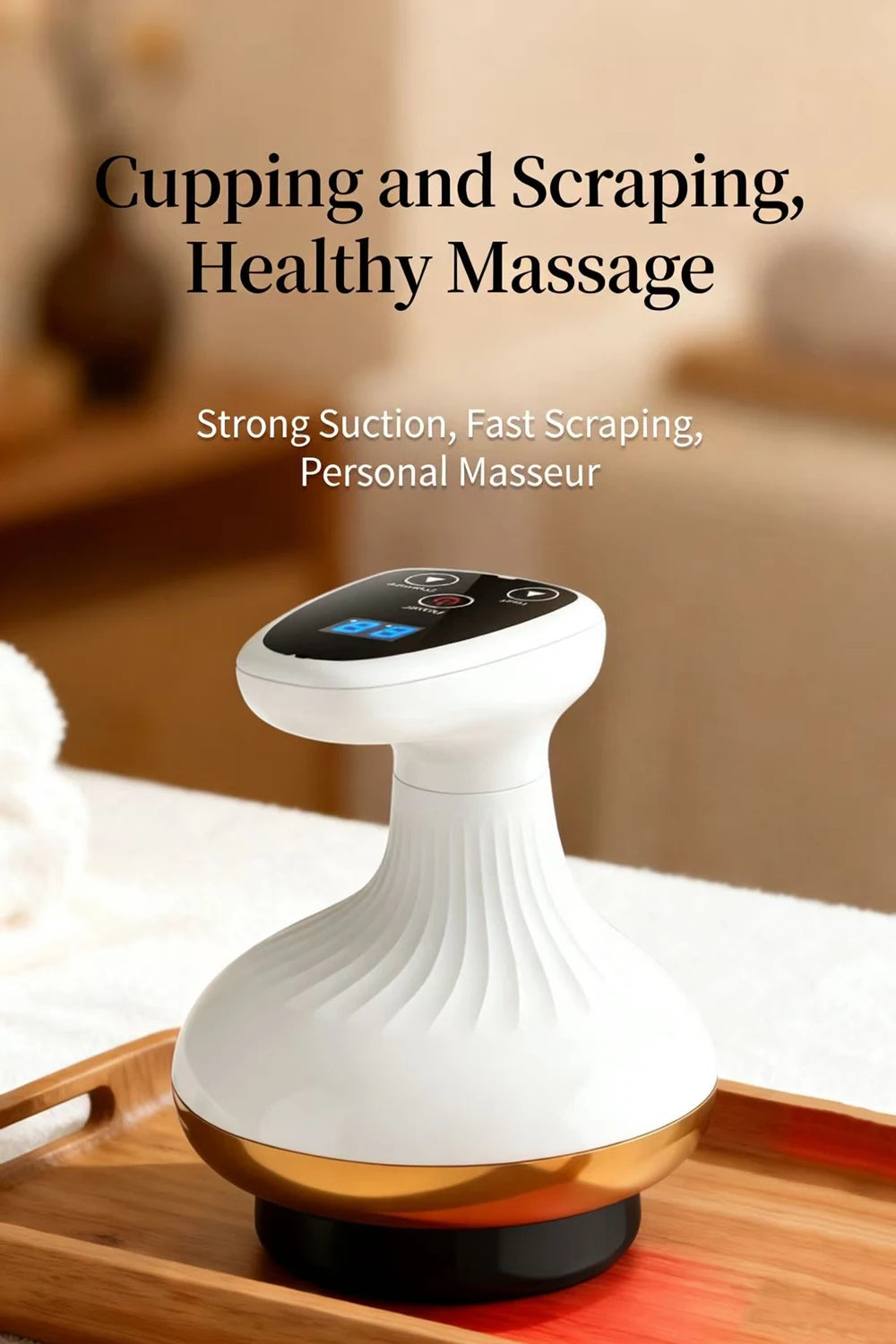 Electric Body Massager With Cupping Function, Vacuum Suction, Infrared Heating, Fat Burner, Slimming Function，Comfortable