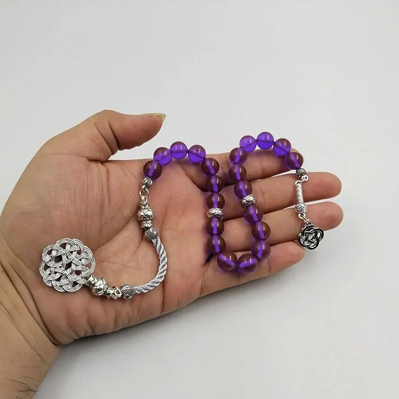 Tasbih purple Resin Turkish fashion Bracelet Accessories on hand prayer beads Eid Gift misbaha