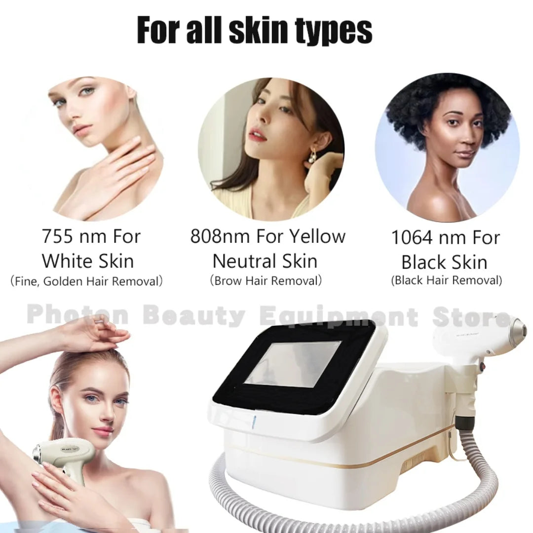 4000w Mini Ice Platinum Epilator 808nm Diode  Hair Removal  Machine Skin Rejuvenation Affordable Options for Beauty Studios