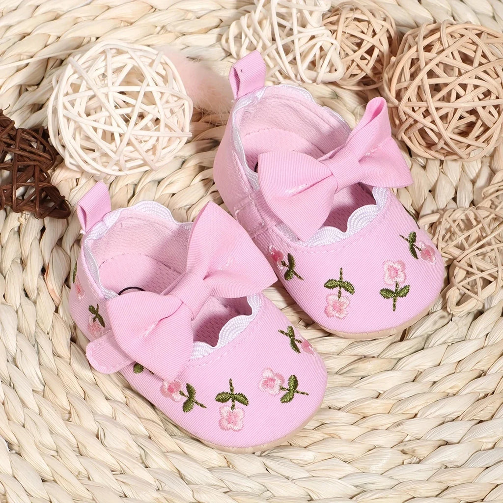 Flower Princess Shoes Baby Shoes Baby Shoes Sneakers Soft soled Sneakers Single Shoes Cloth Shoes