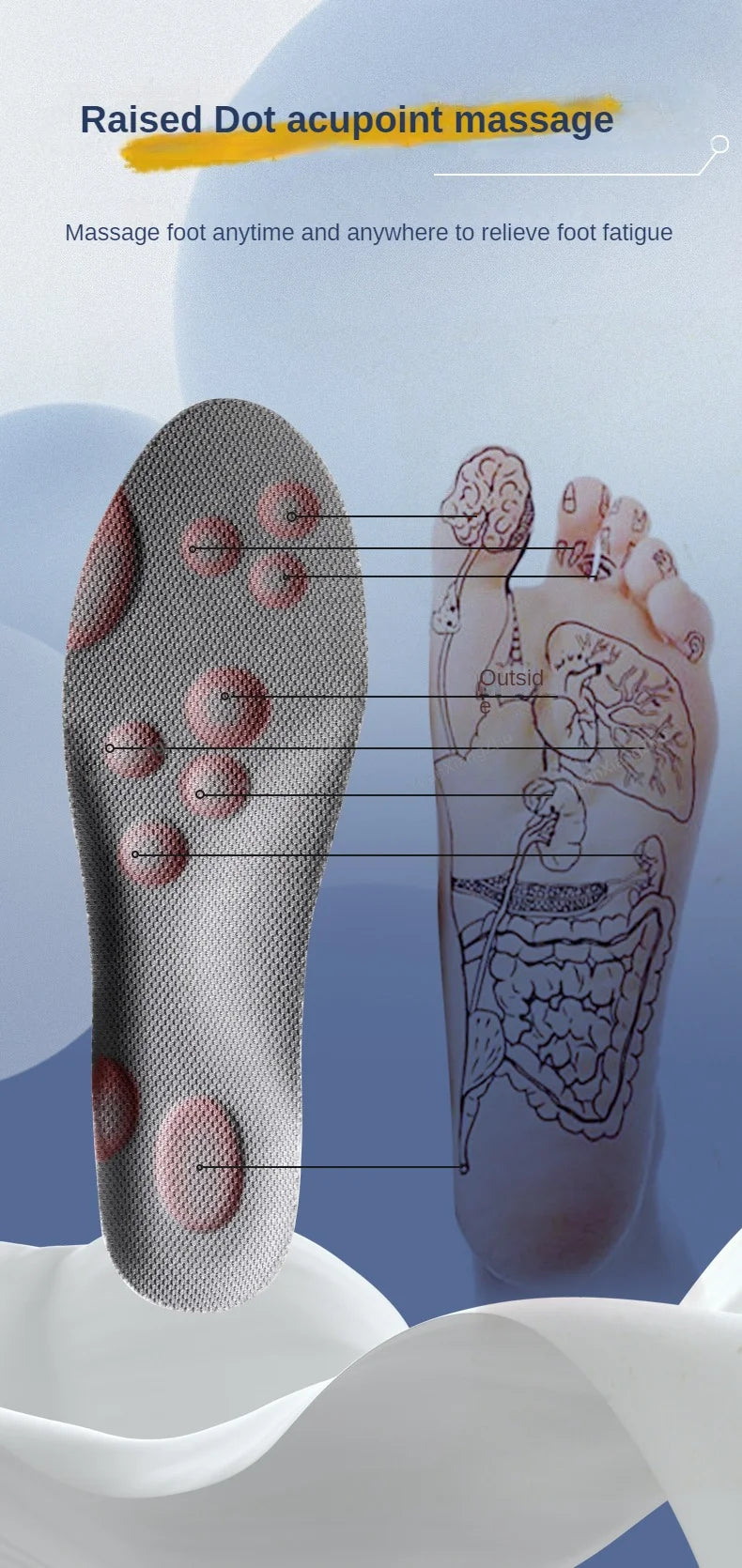 Neue 4D-Massageeinlagen, superweiche Sportschuh-Einlegesohle für Füße, Laufschuhsohle, Fußgewölbestütze, orthopädische Einlagen, Unisex